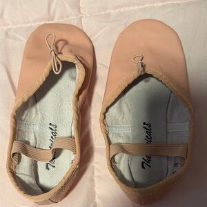 Toddler Girls Tan Ballet Shoes